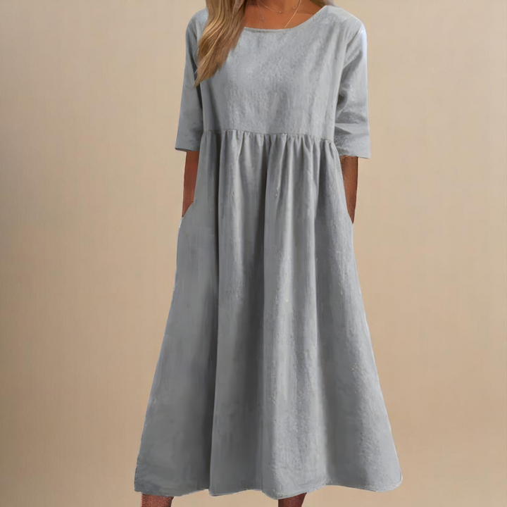 Grace Flowy Daylight Midi Dress - Elena Harper