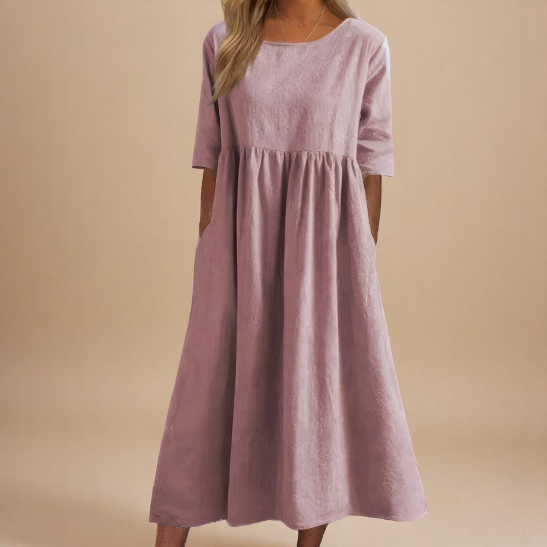 Grace Flowy Daylight Midi Dress - Elena Harper
