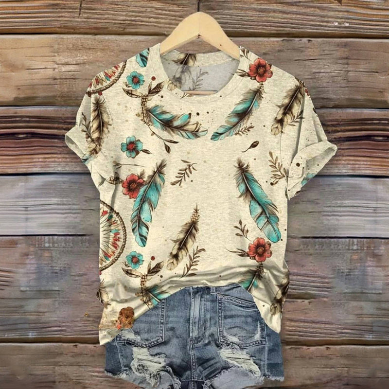 Vintage Floral Print T-Shirt
