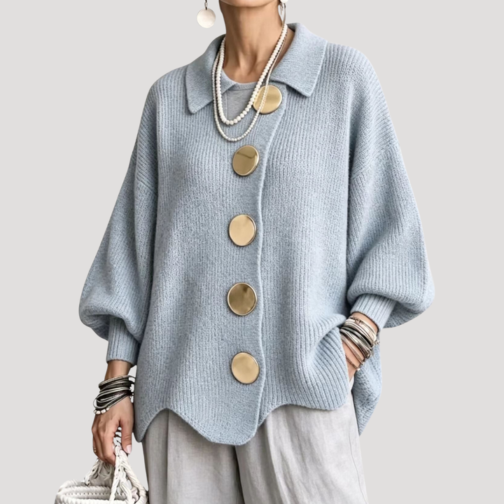 Women's Oversized Buttoned Cardigan