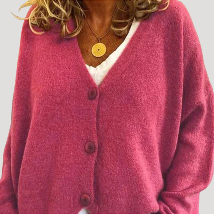Women's Buttoned Casual Fit Cardigan