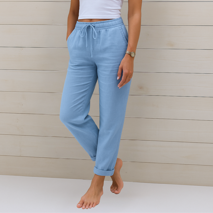 Alyse | Women's Trousers with Drawstring and Pockets