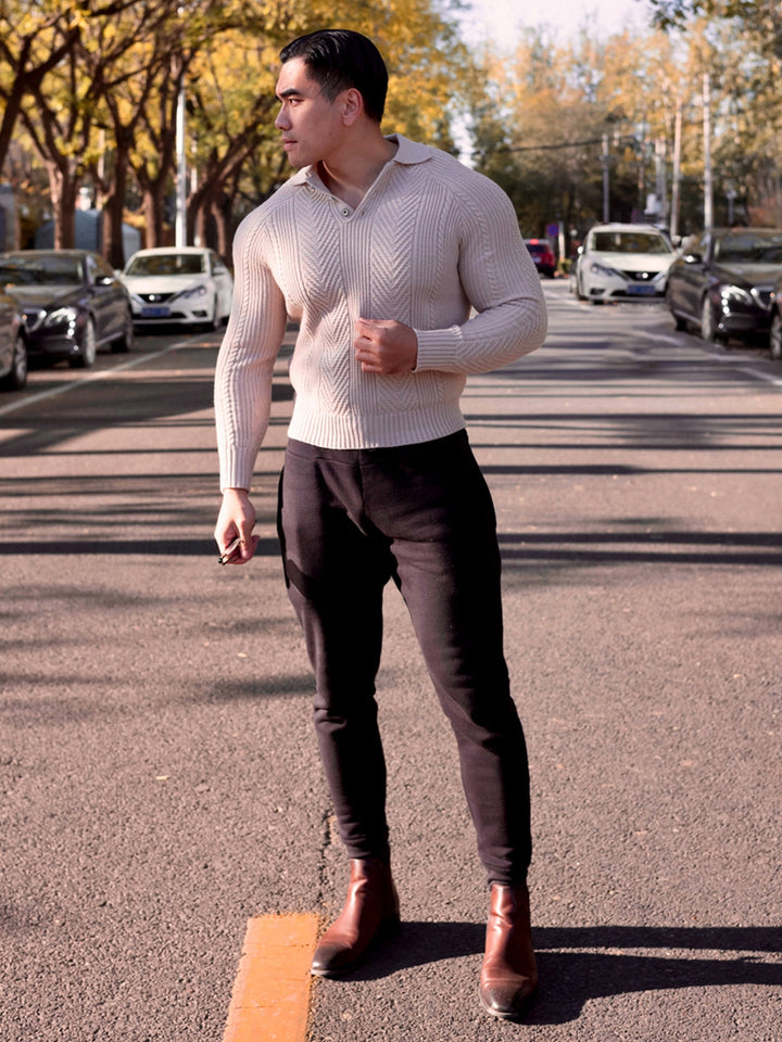 Henley Polo Sweater
