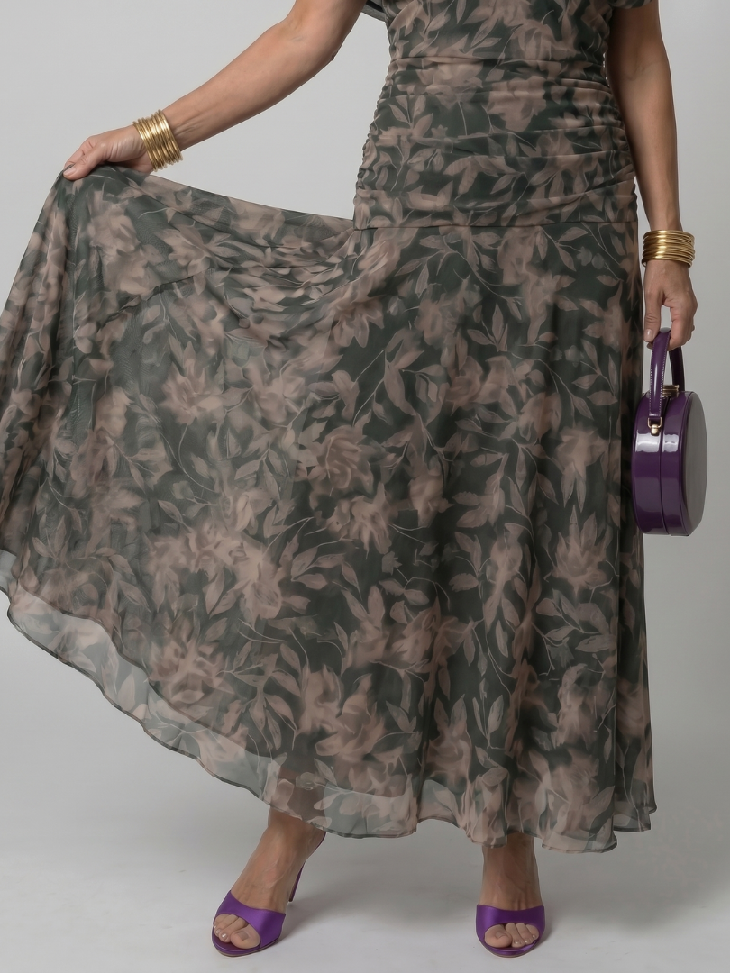 Calen Off Shoulder Flow Midi Dress - Elena Harper