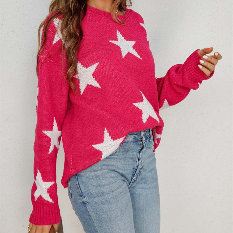 Casual Starry Knit Pullover