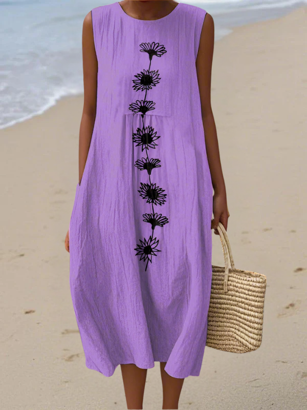Emma Violet Bloom Midi Dress - Elena Harper