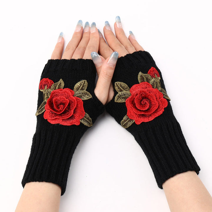 Warm Flower Gloves