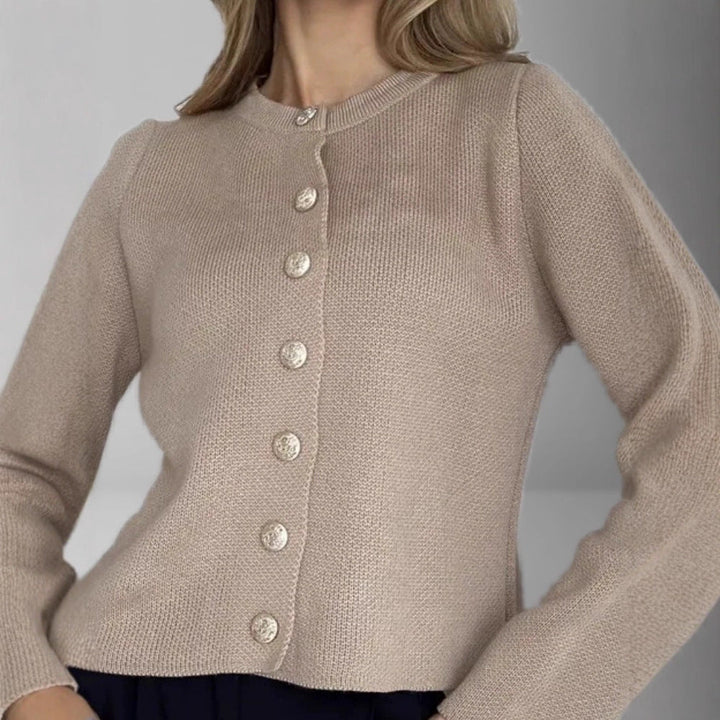 Women's Buttoned Knit Cardigan - Minimalist and Easy to Layer