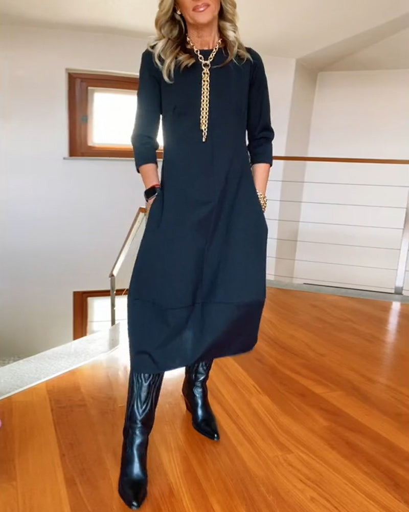 Jennifer Graceful Casual Elegance Dress - Elena Harper