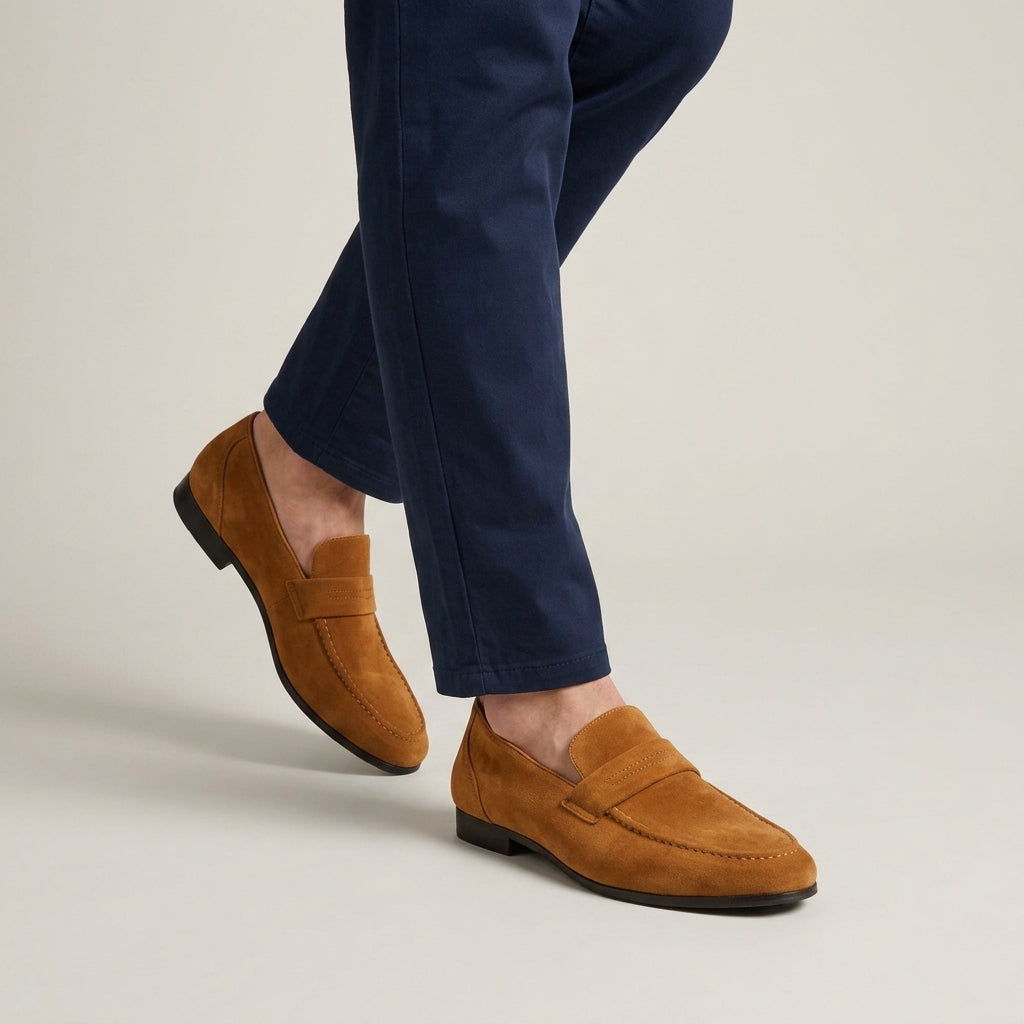 Premium Suede Leather Slip-On Loafers For Men