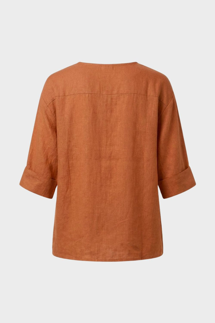 Women's Linen Blouse | Casual Buttons