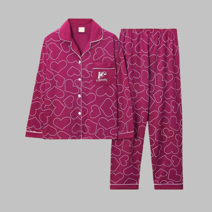 COSIMA Cozy Long Sleeve Top and Pants Loungewear Set - Elena Harper