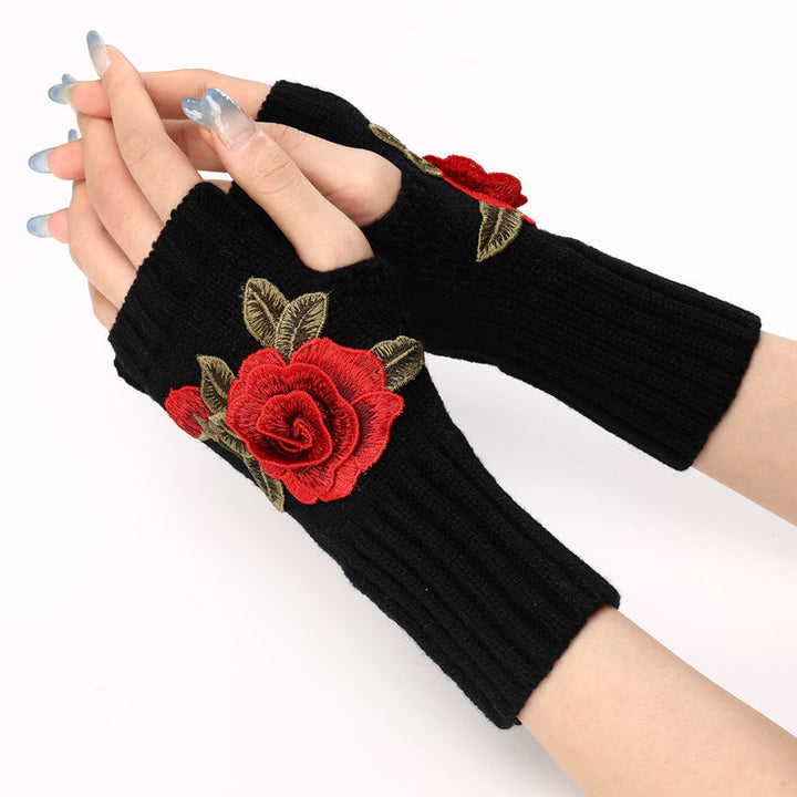 Warm Flower Gloves