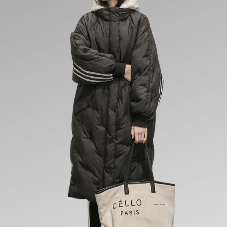 Aurélie - Chic Long Hooded Puffer Jacket