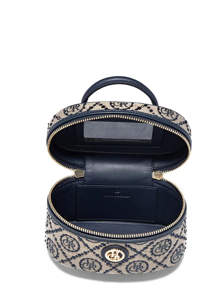 Jacquard Star Embellished Top Handle Bag