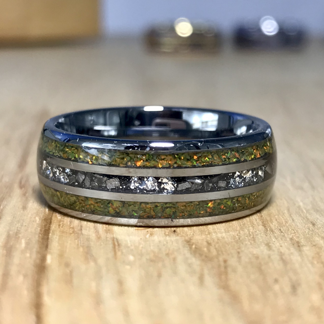 Vintage Glass Signet Ring for Men - Elena Harper