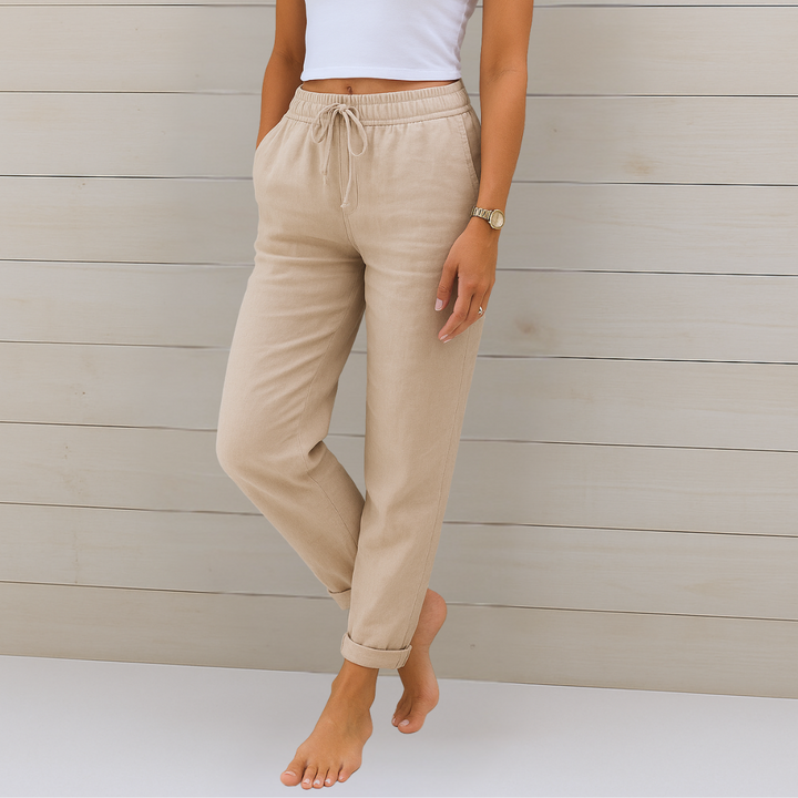 Alyse | Women's Trousers with Drawstring and Pockets