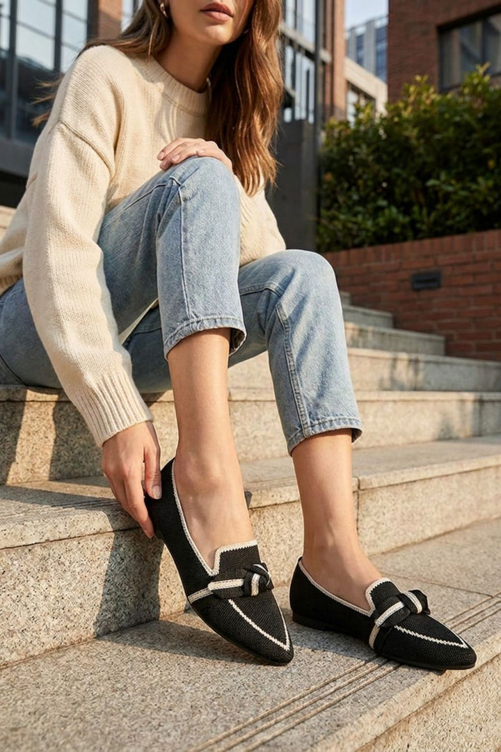 Women's Pointed Loafers | Knit