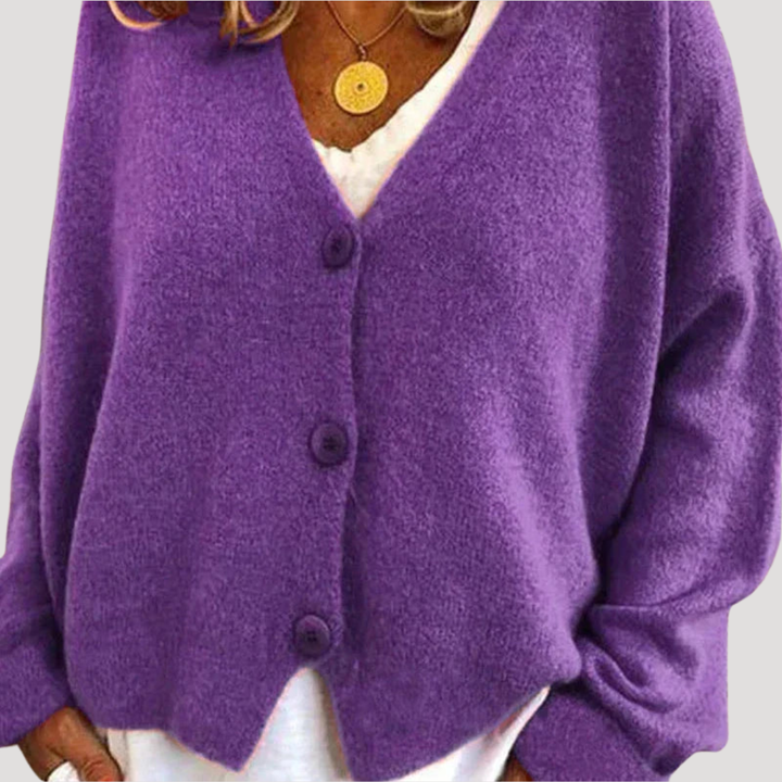 Women's Buttoned Casual Fit Cardigan