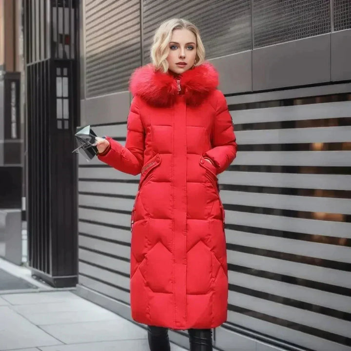 Estelle - Chic Down Jacket with Warm Fur