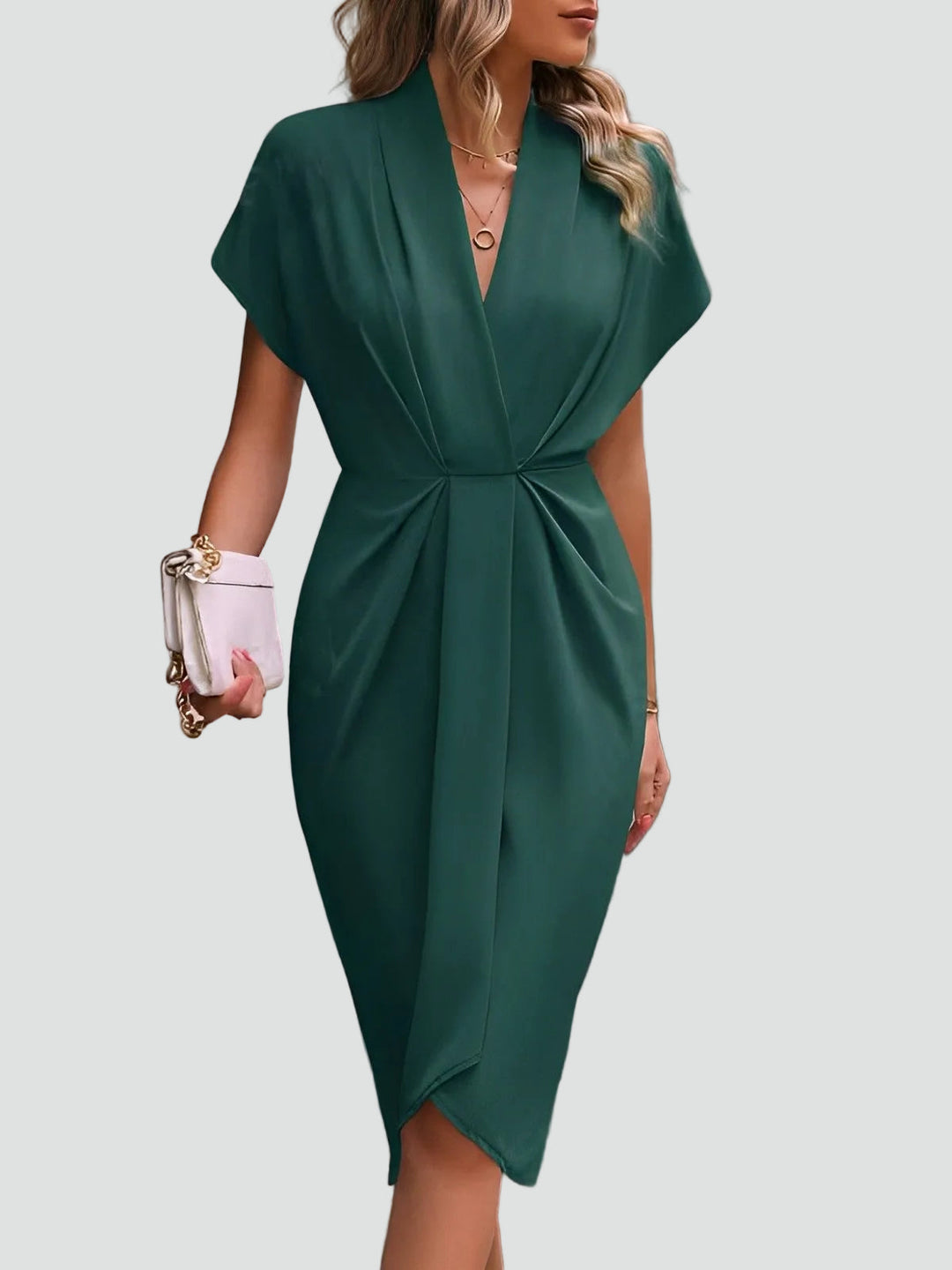 Wrap Midi Cocktail Dress for Women