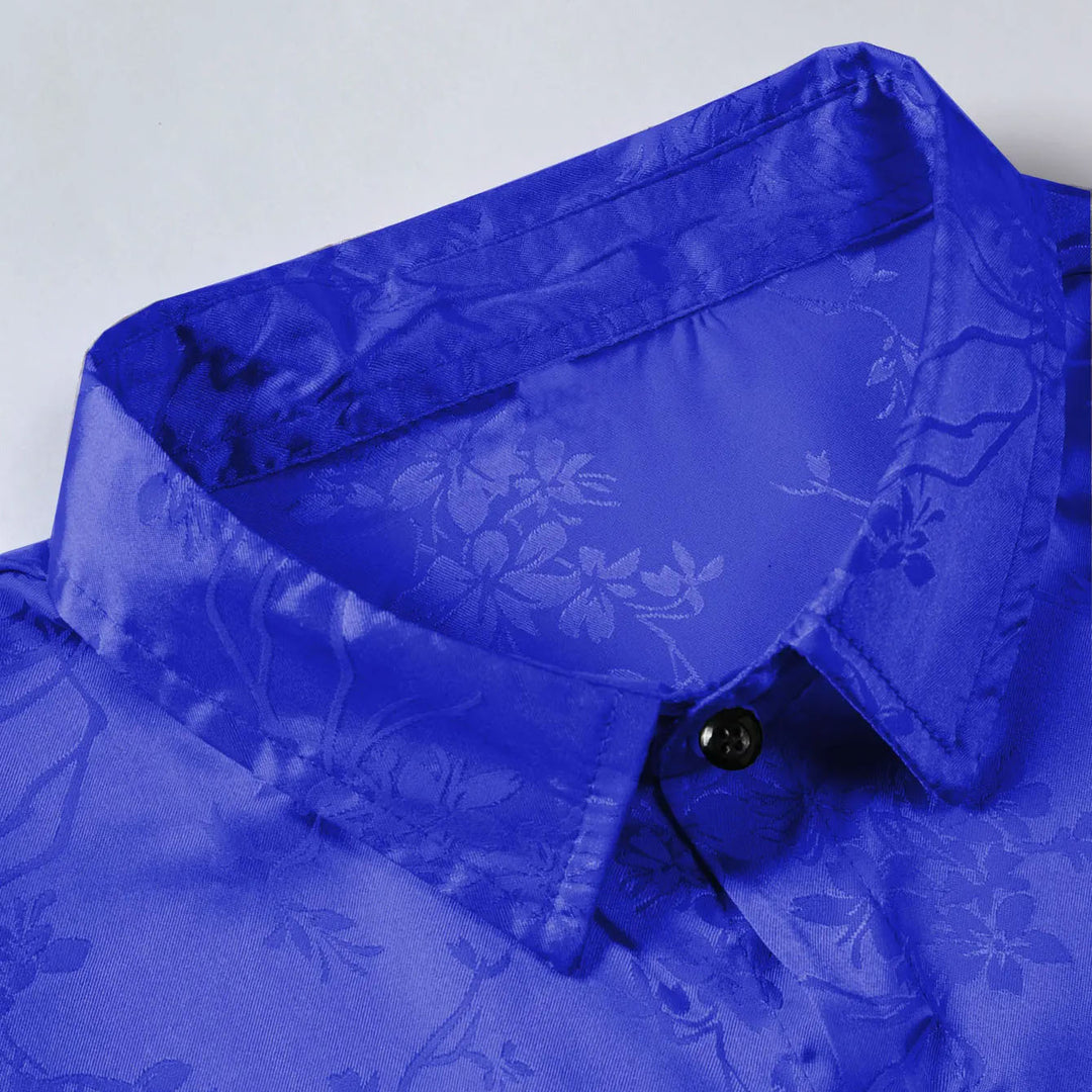 ELENA HARPER™  |  SATIN FLORAL SHIRT FOR MEN