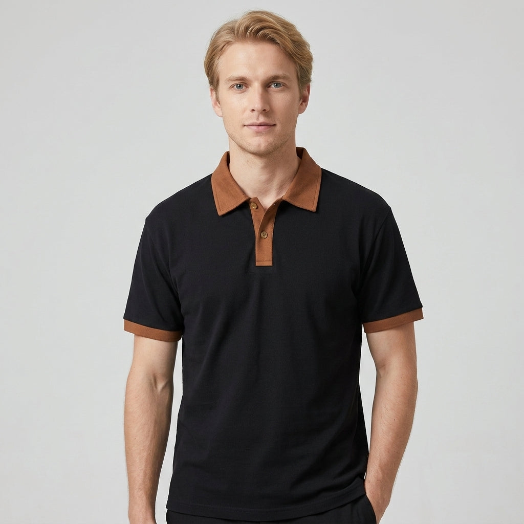 Harrington Oxford | Contrast Collar Polo Shirt For Men