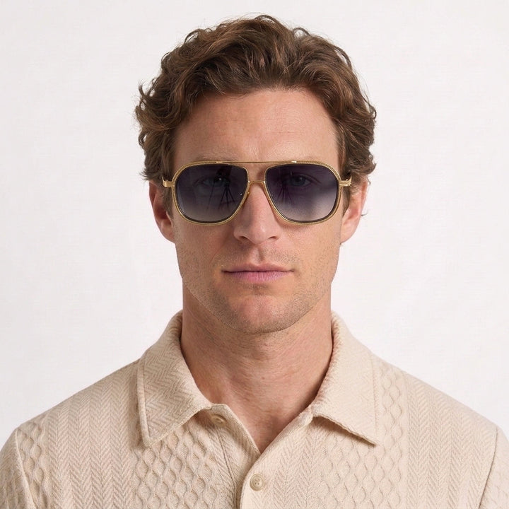 Classic Metal Pilot Sunglasses for Men