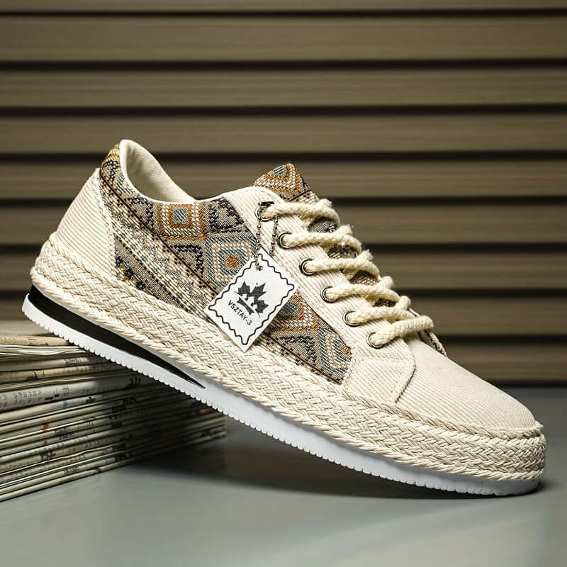 Men's Ethnic Canvas Trainers