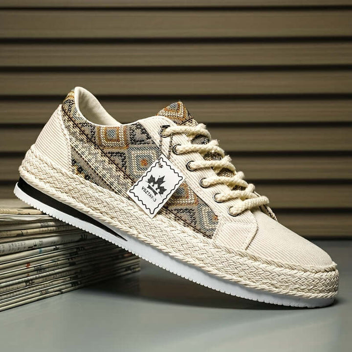 Men's Ethnic Canvas Trainers