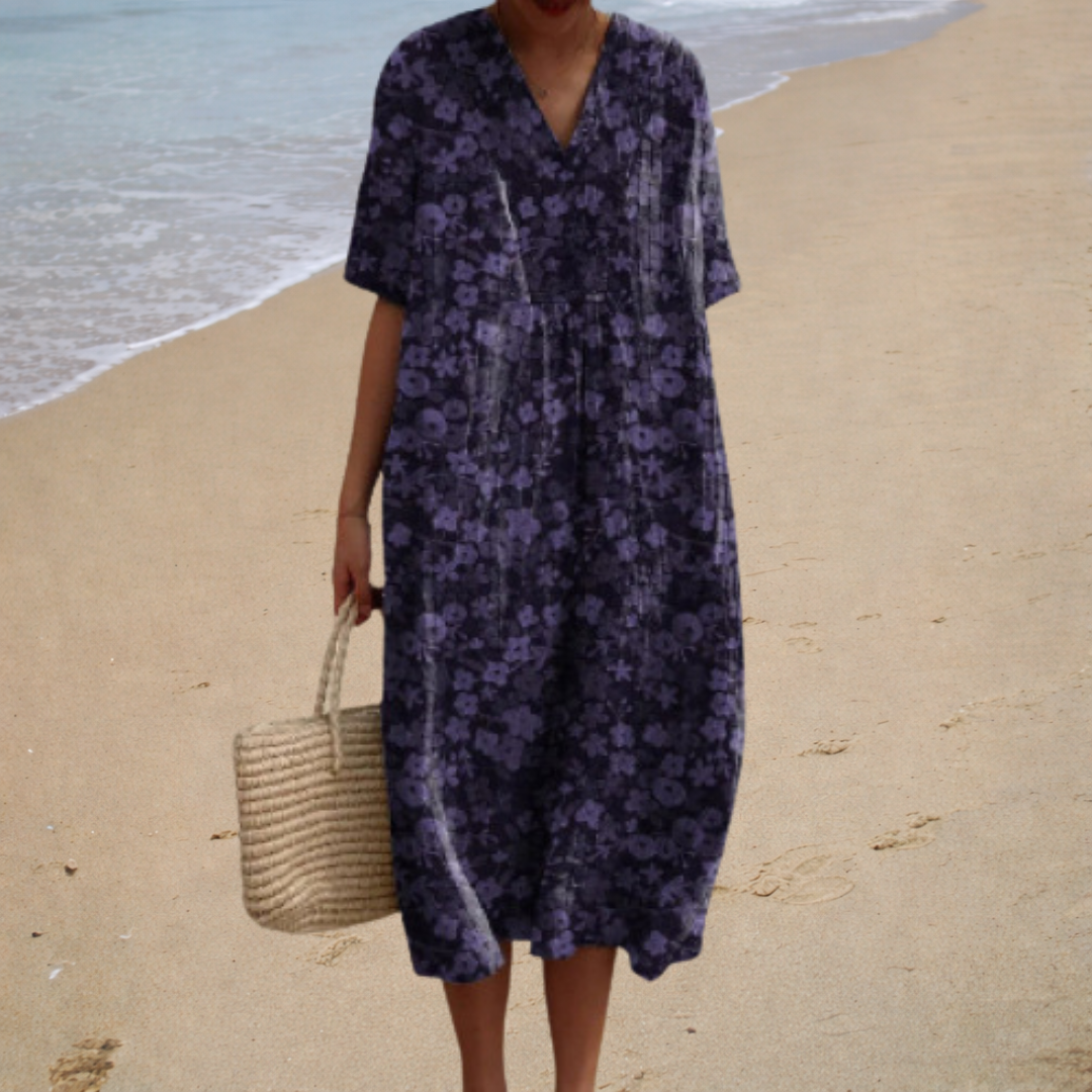 Adèle | Soft Floral Long Dress