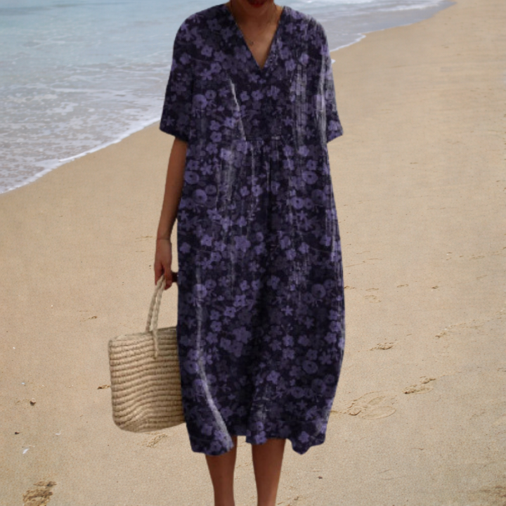 Adèle | Soft Floral Long Dress