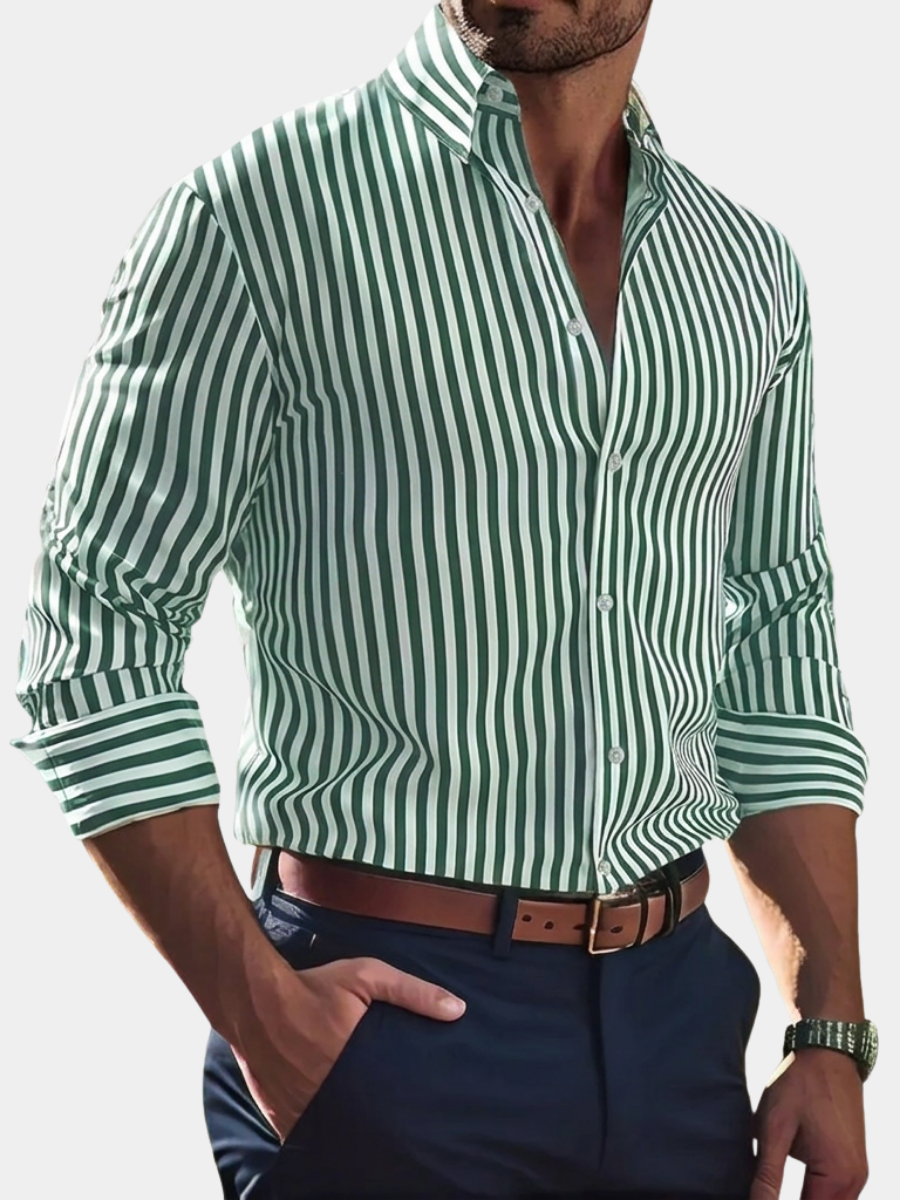 Stretch Striped Shirt for Men - Elena Harper