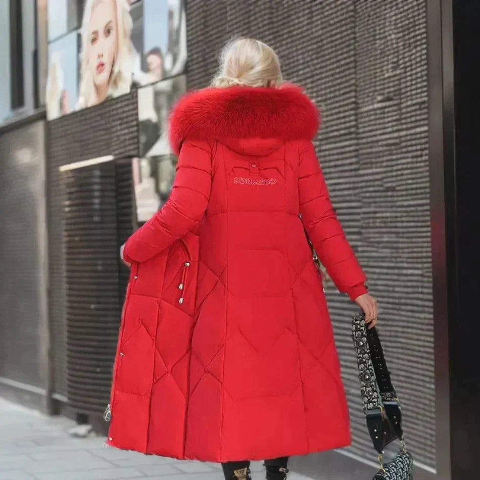 Estelle - Chic Down Jacket with Warm Fur
