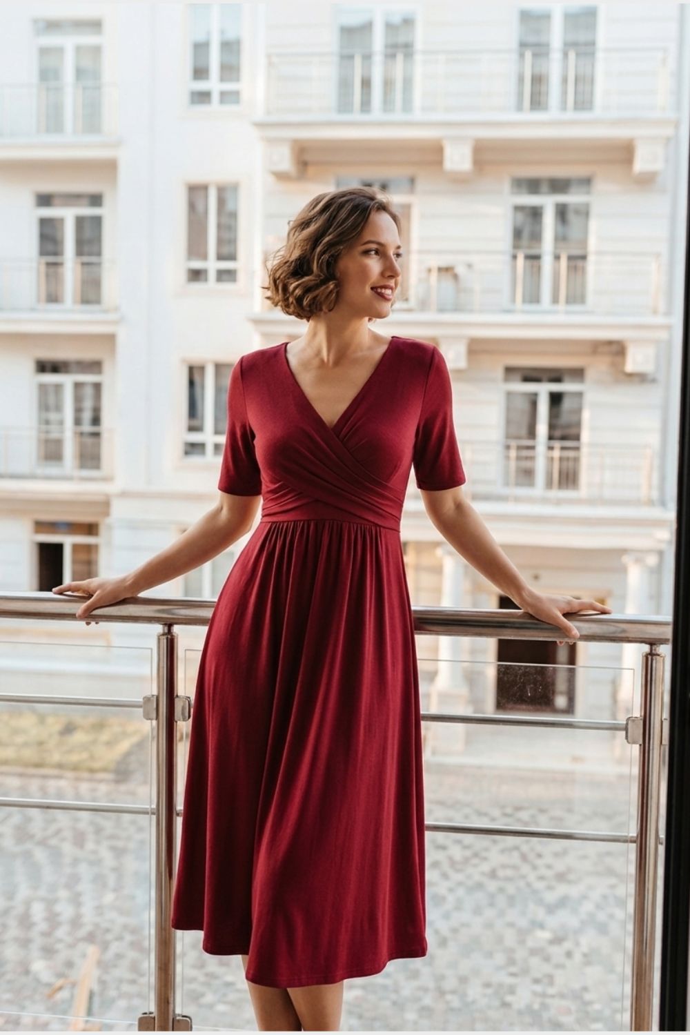Women’s Wrap Midi Dress | Elegant