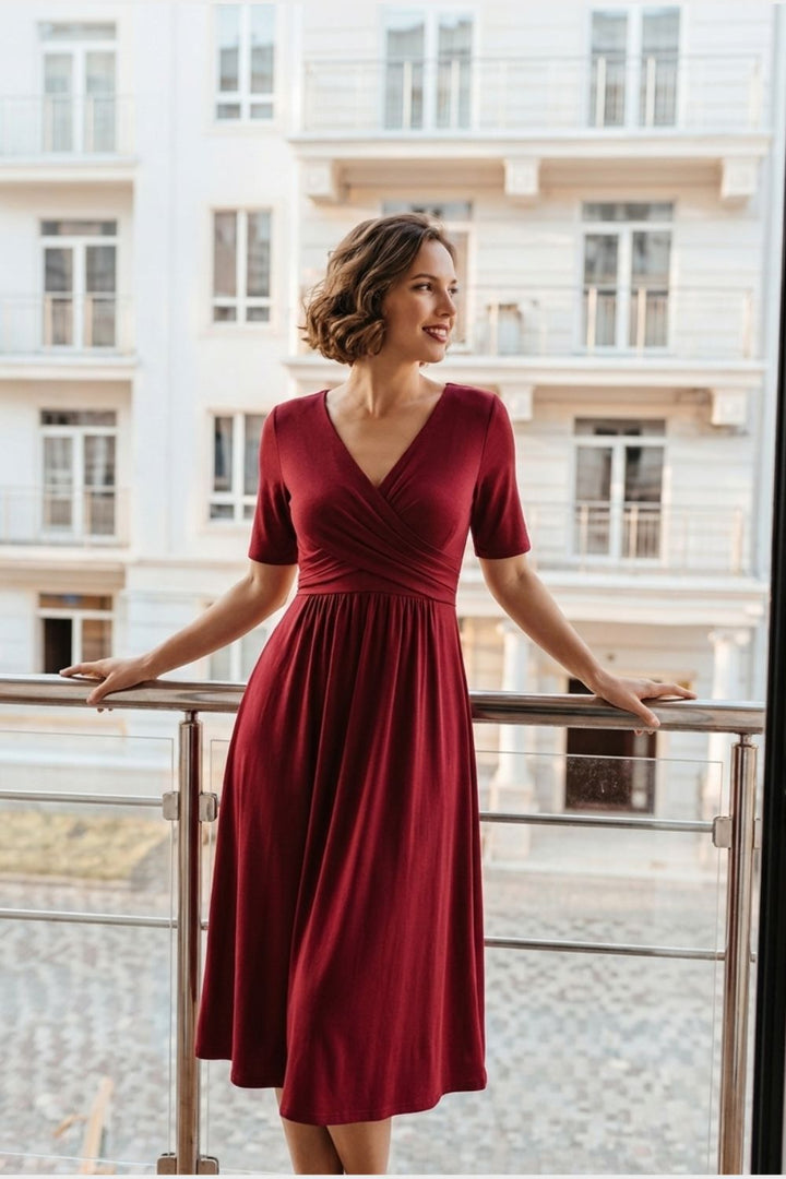 Women’s Wrap Midi Dress | Elegant