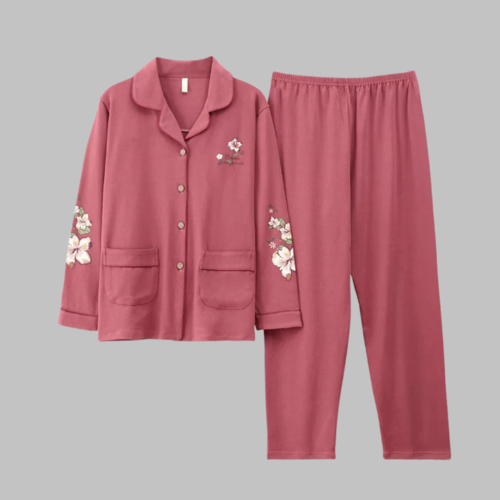 COSIMA Cozy Long Sleeve Top and Pants Loungewear Set - Elena Harper