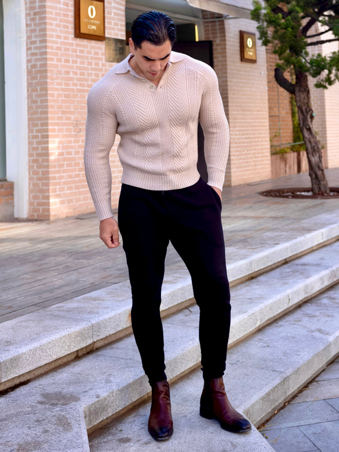 Henley Polo Sweater