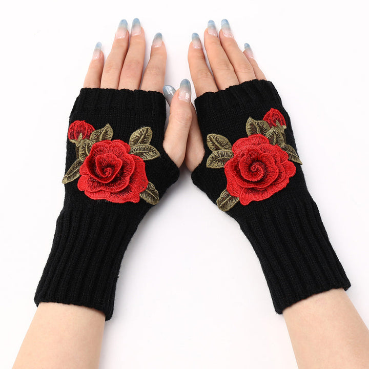 Warm Flower Gloves