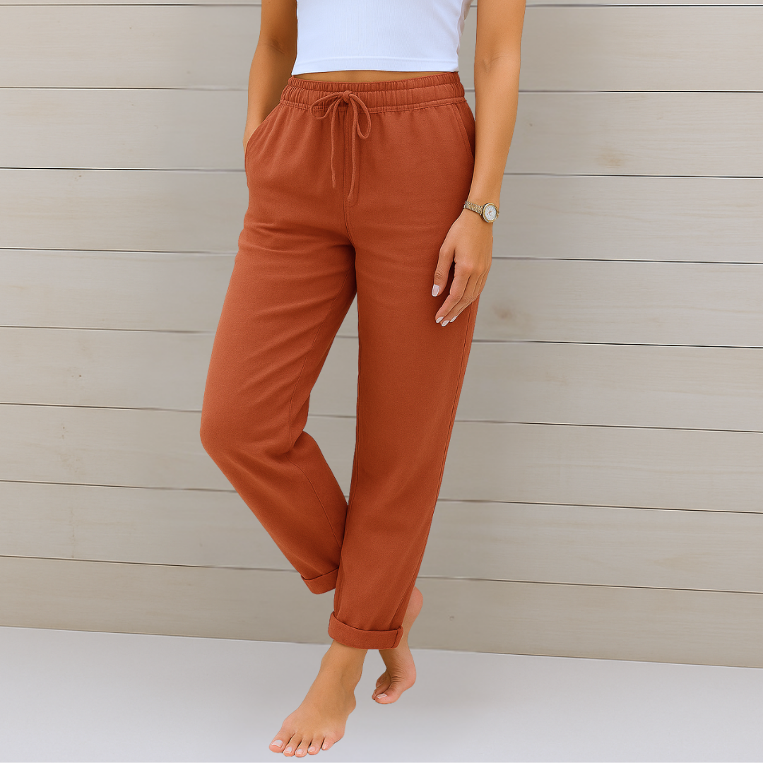 Alyse | Women's Trousers with Drawstring and Pockets