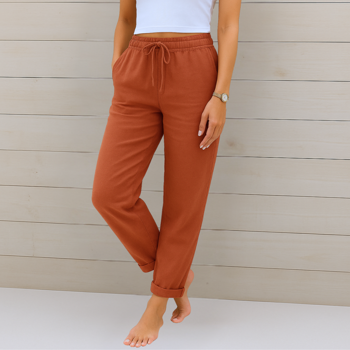 Alyse | Women's Trousers with Drawstring and Pockets