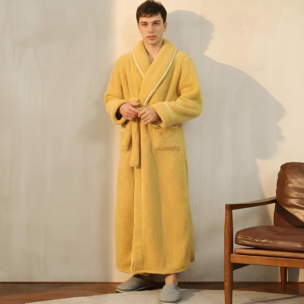 Unisex Sherpa Comfort Robe, view 3 - Elena Harper