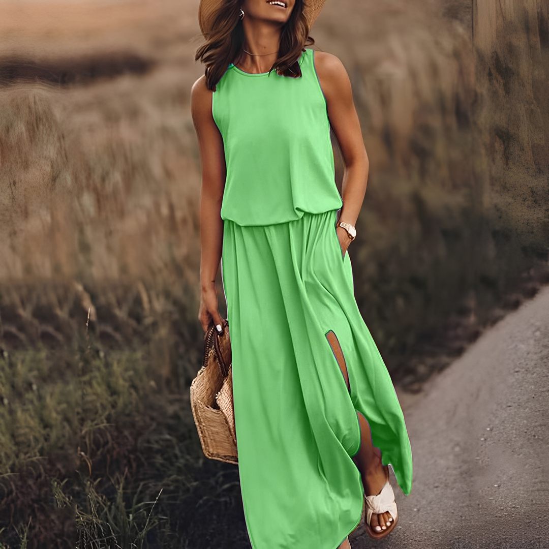 Agnes Casual Sleeveless Maxi Dress for Women - Elena Harper