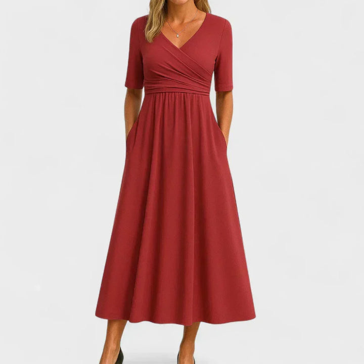 Phoebe Elegant Midi Dress - Elena Harper