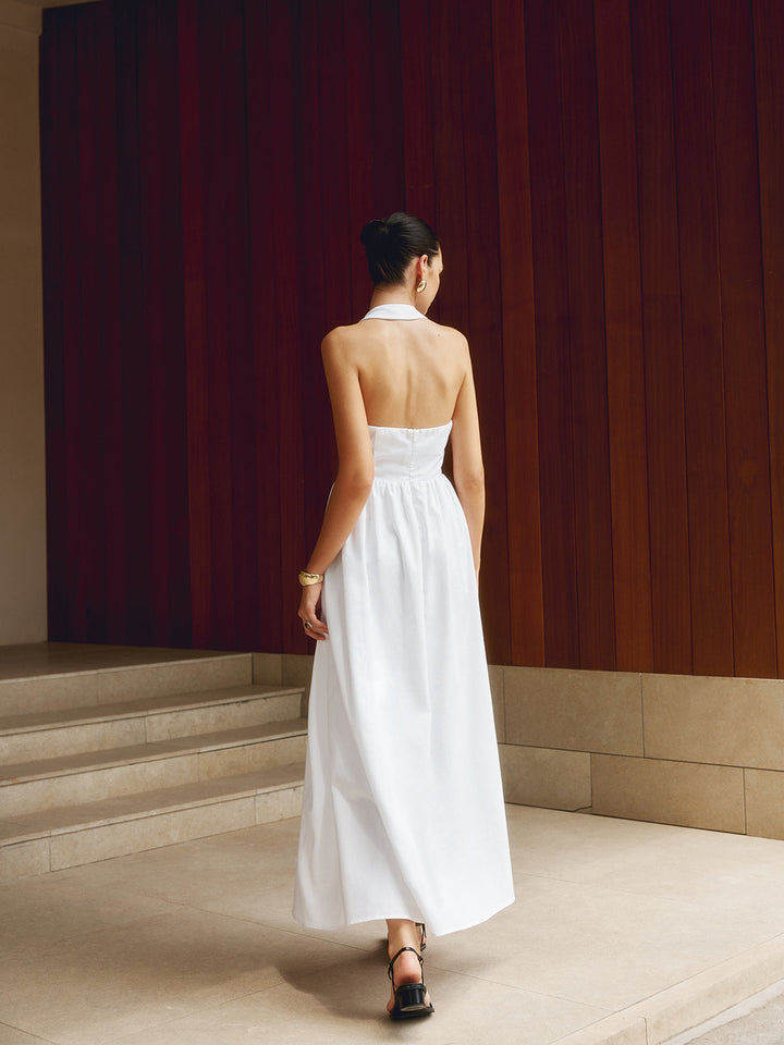 A-Line Dress with American Neckline - Elena Harper