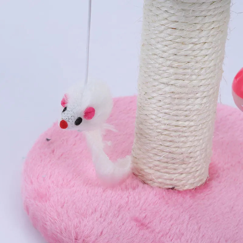 Cat Interactive Scratching Post with Toy & Mouse