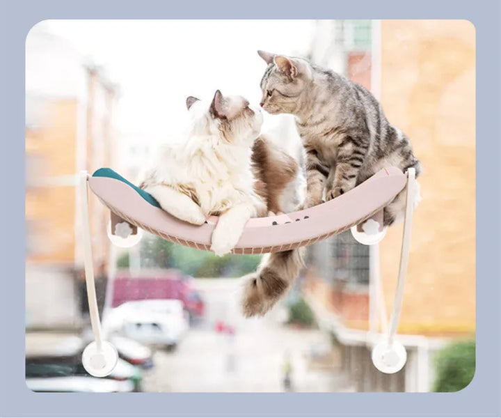 Cat Window Hammock for Indoor Cats - Stable & Cozy Suction Cup Perch