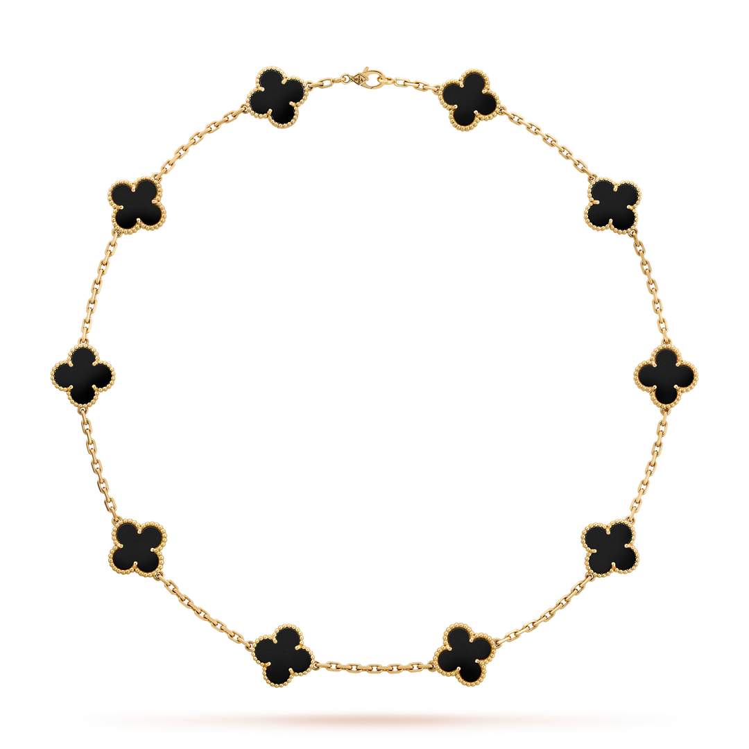 Eternal Midnight Clover Necklace - Elena Harper