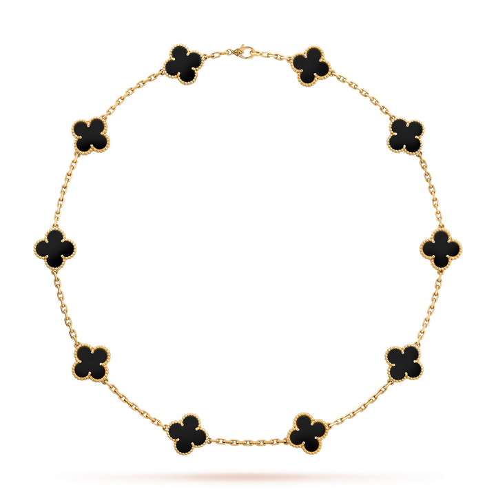 Eternal Midnight Clover Necklace - Elena Harper