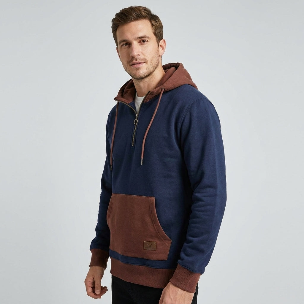 HARRINGTON OXFORD | TWO-TONE ZIP HOODIE FOR MEN